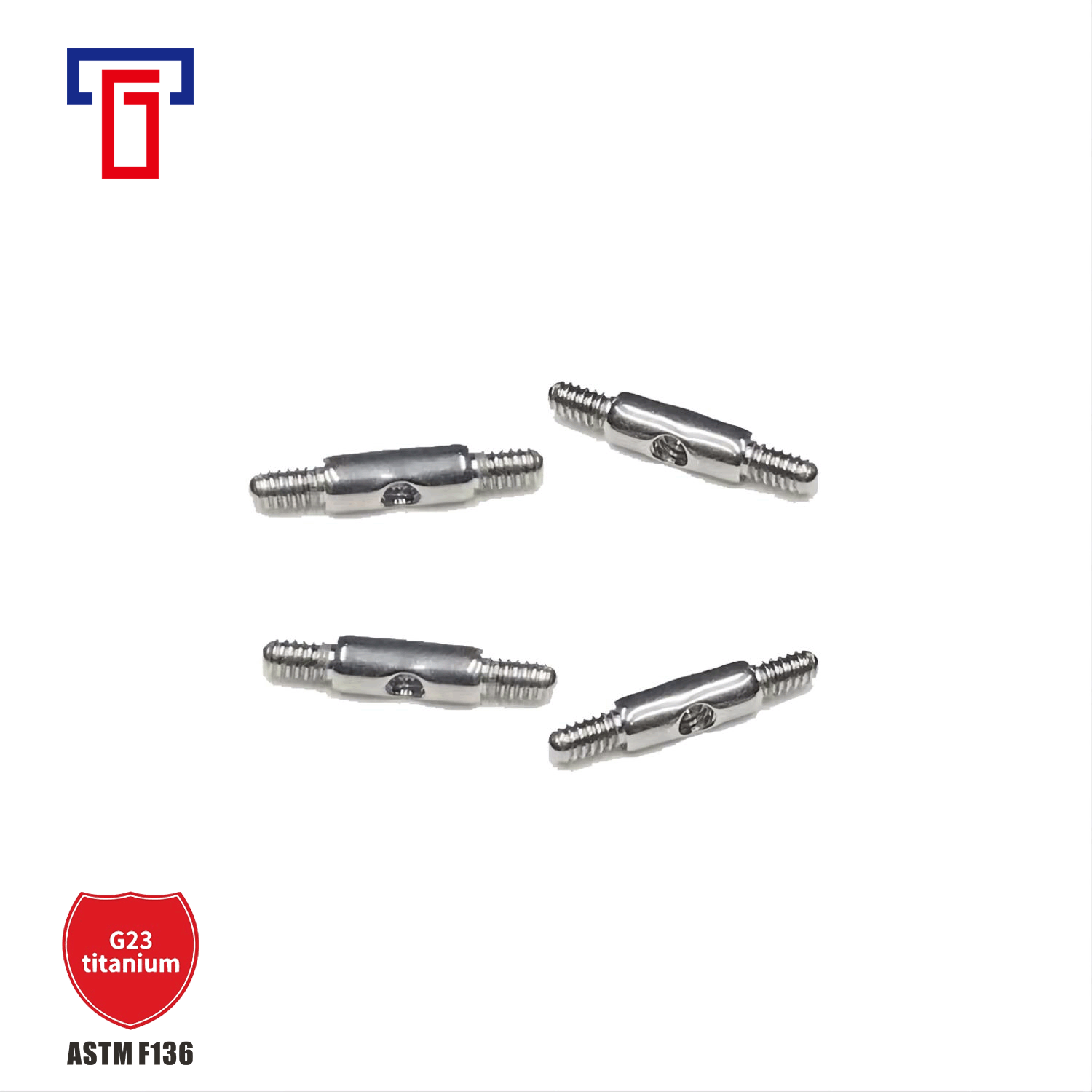 G23 Titanium Extension Rod 14G Single Hole Double Thread DIY Internal Thread Straight Ear Bridge Piercing 4mm Bar - Image 2
