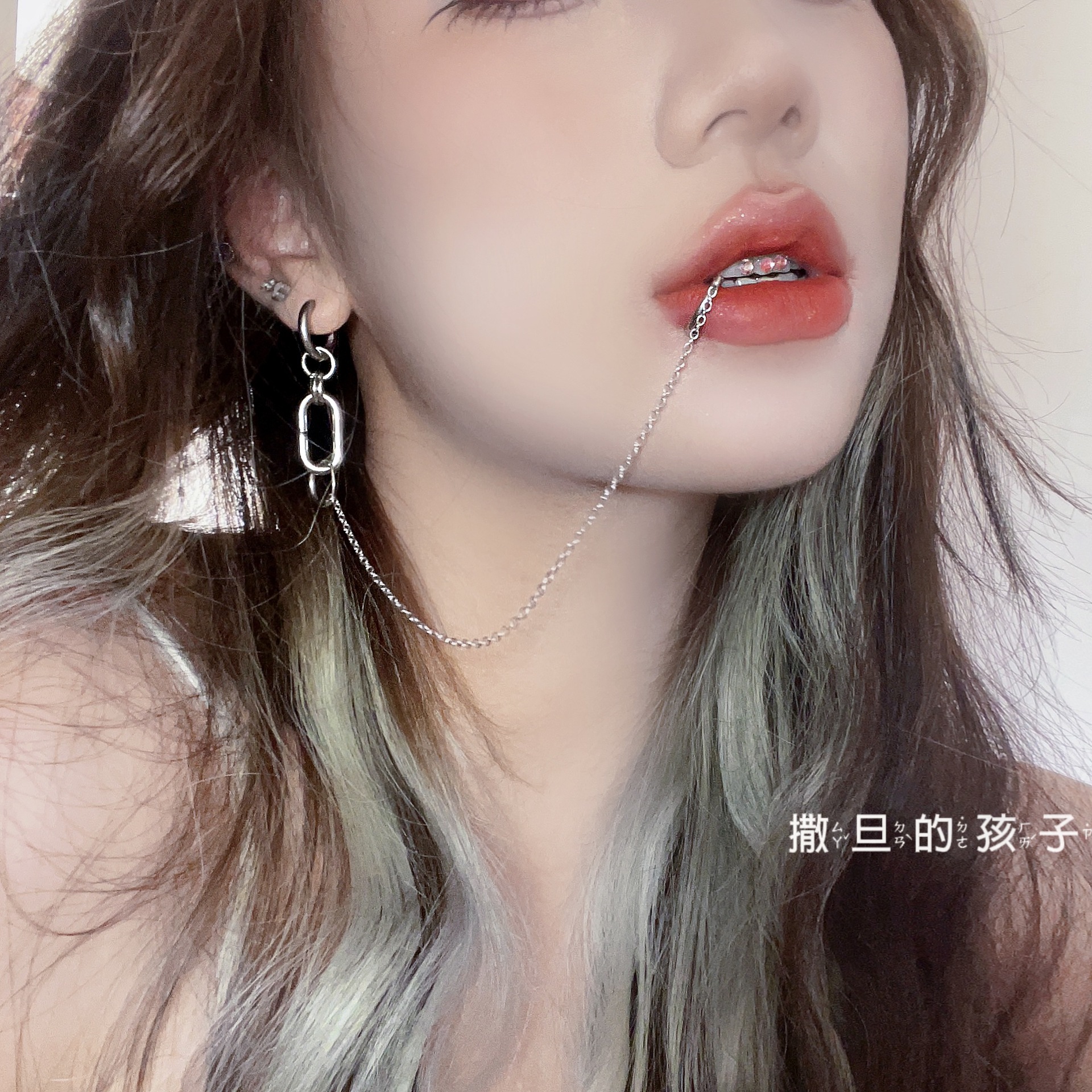 Horseshoe Lip Ring 316L Surgical Steel Seamless Hoop Fake Lip Piercing Jewelry - Image 2