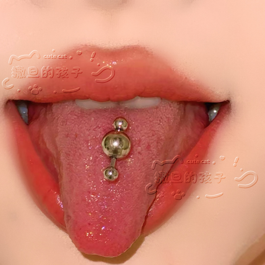 Satan's Child Dimensional Tongue Nail Drinkable Tongue Ring Tongue Nail Chain Sexy Cool European American Piercing Jewelry - Image 4
