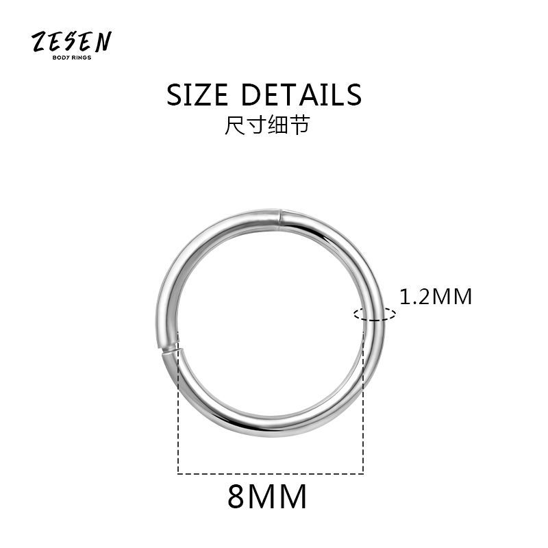316L Surgical Steel BCR Captive Bead Ring Universal Nose Ring Ear Cartilage Hoop Geometric Style Body Jewelry Wholesale - Image 5