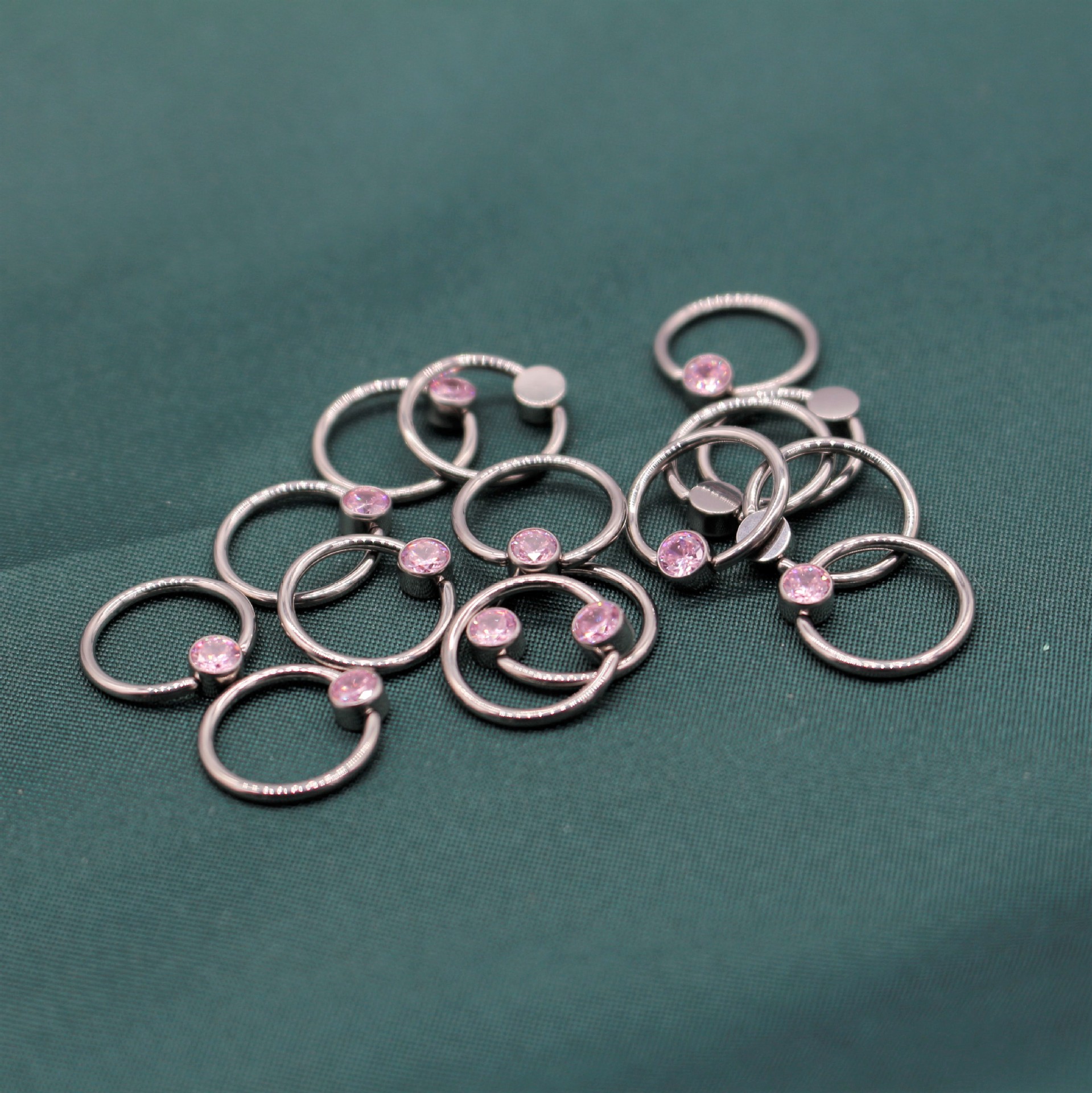 G23 Titanium Clip Ball Ring with Inlaid Zircon Cylinder Package Drill F136 BCR Ring Multi-Use Nose Ring Earring Universal Ring - Image 4
