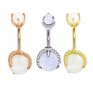 Heart Shape Navel Ring Stainless Steel Belly Button Ring for Women Men