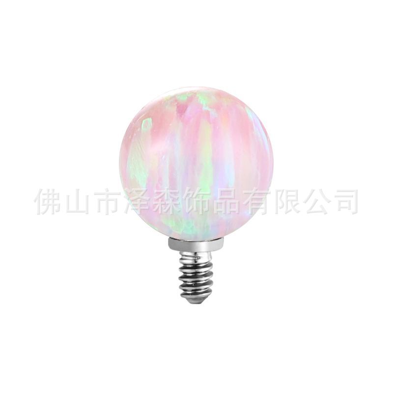 F136 Titanium Alloy Opal Ball Outer Teeth Tongue Barbell Lip Nail Tongue Nail Buried Nail Accessories - Image 5