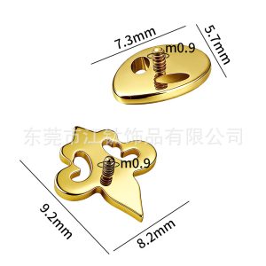 G23 Titanium Alloy Iris Flower Piercing Ear Stud - ASTM F136 Body Jewelry for Cartilage