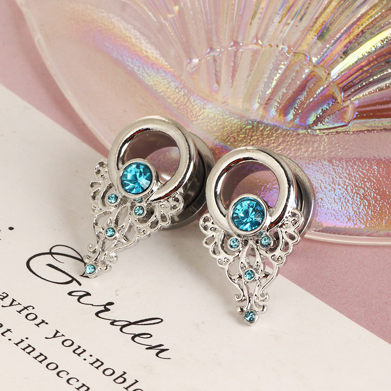 Rose Gold Stainless Steel Flower Auricle Ear Piercing Jewelry, 16mm Body Piercing with Cubic Zirconia, Fresh Design - Image 3
