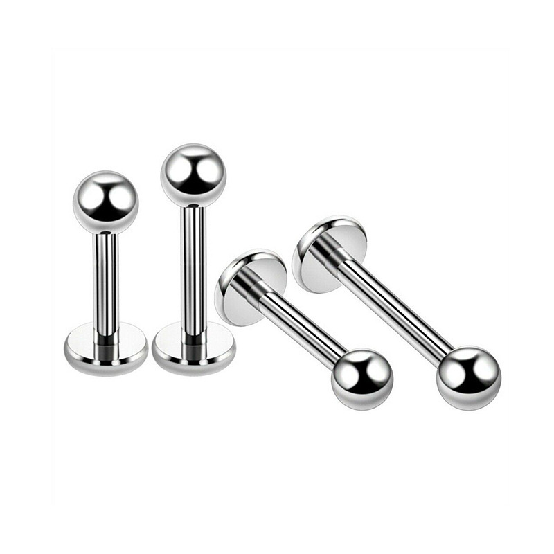 G23 Titanium Inner Teeth Lip Nail 6-14mm Ball Tongue Nail Flat Bottom Rod Earring Nail Titanium Alloy Body Puncture Jewelry - Image 4