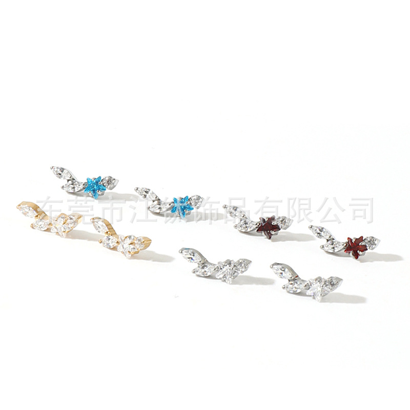 Star Shape Ear Cartilage Stud - Gold G23 Titanium Alloy Body Piercing Earring - Image 2