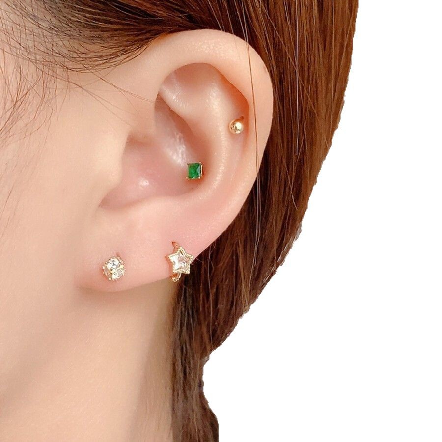 Geometric Diamond Earrings Stainless Steel Drop Earrings for Women - Image 5