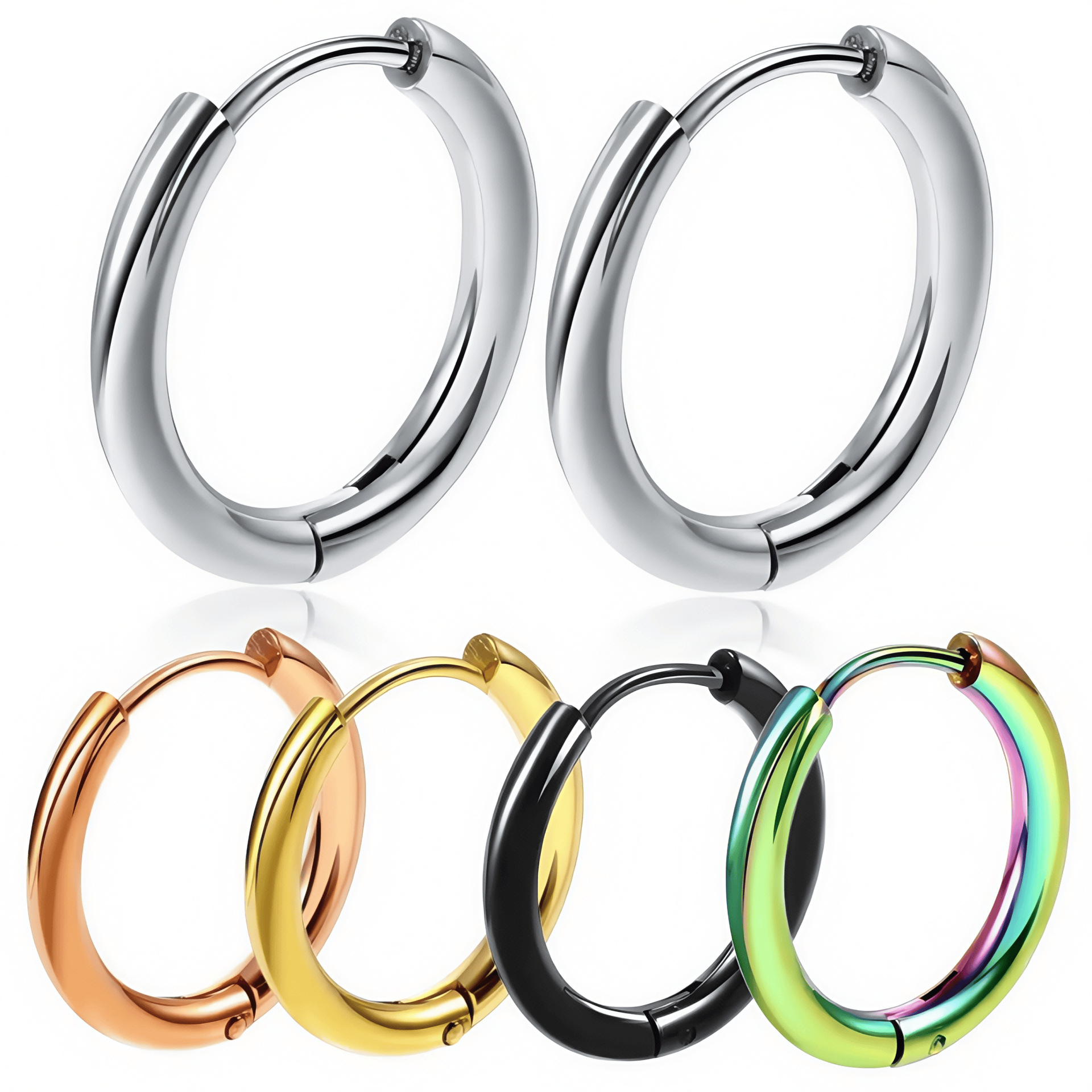 F136 Titanium Round Wire Closed Ring Earrings Ear Bone Nail Earrings G23 Titanium Alloy Body Piercing Jewelry - Image 5