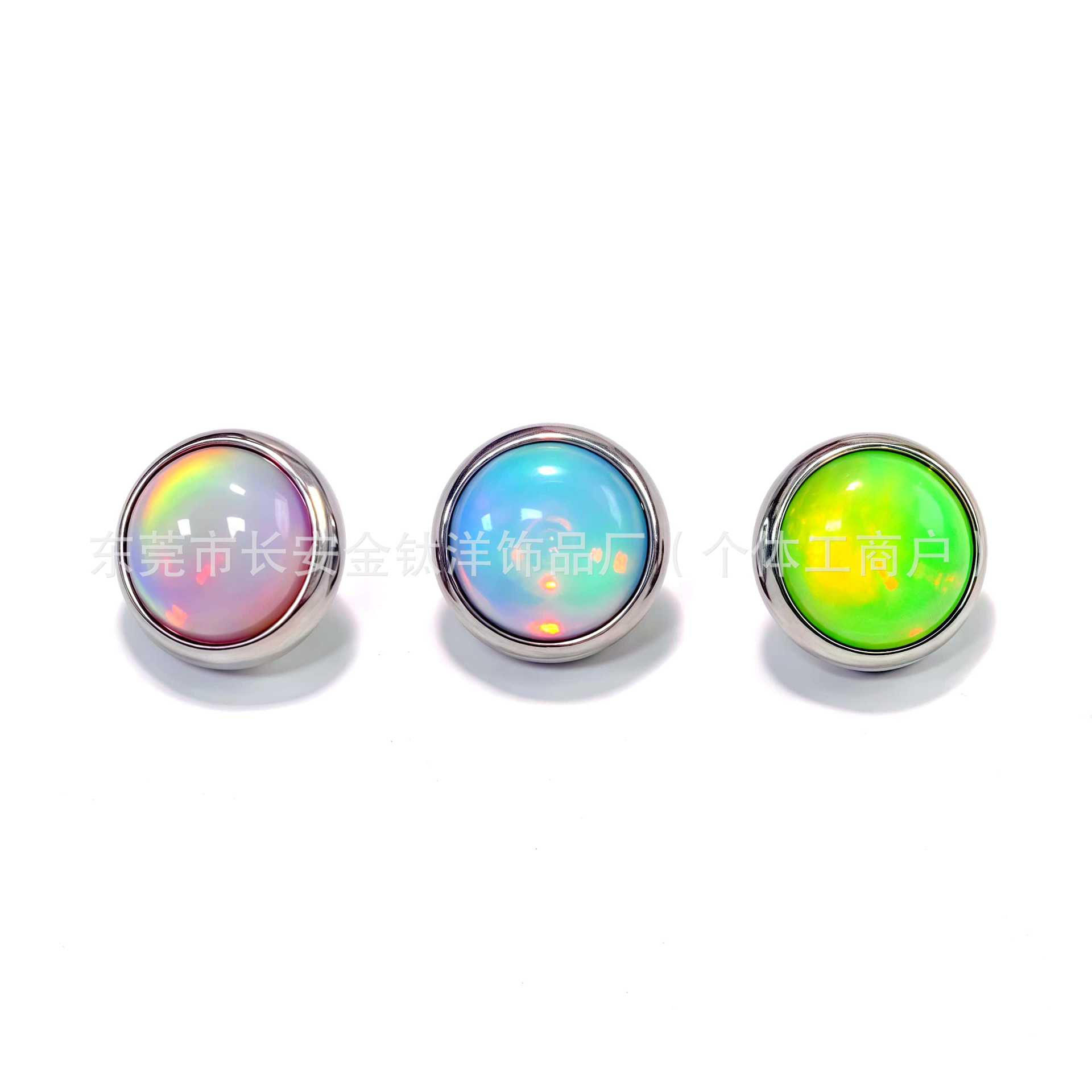 F136 Titanium Flat Bottom Nebula Mist Opal Ear Nose Lip Labret Tongue Barbell Body Piercing Jewelry - Image 3