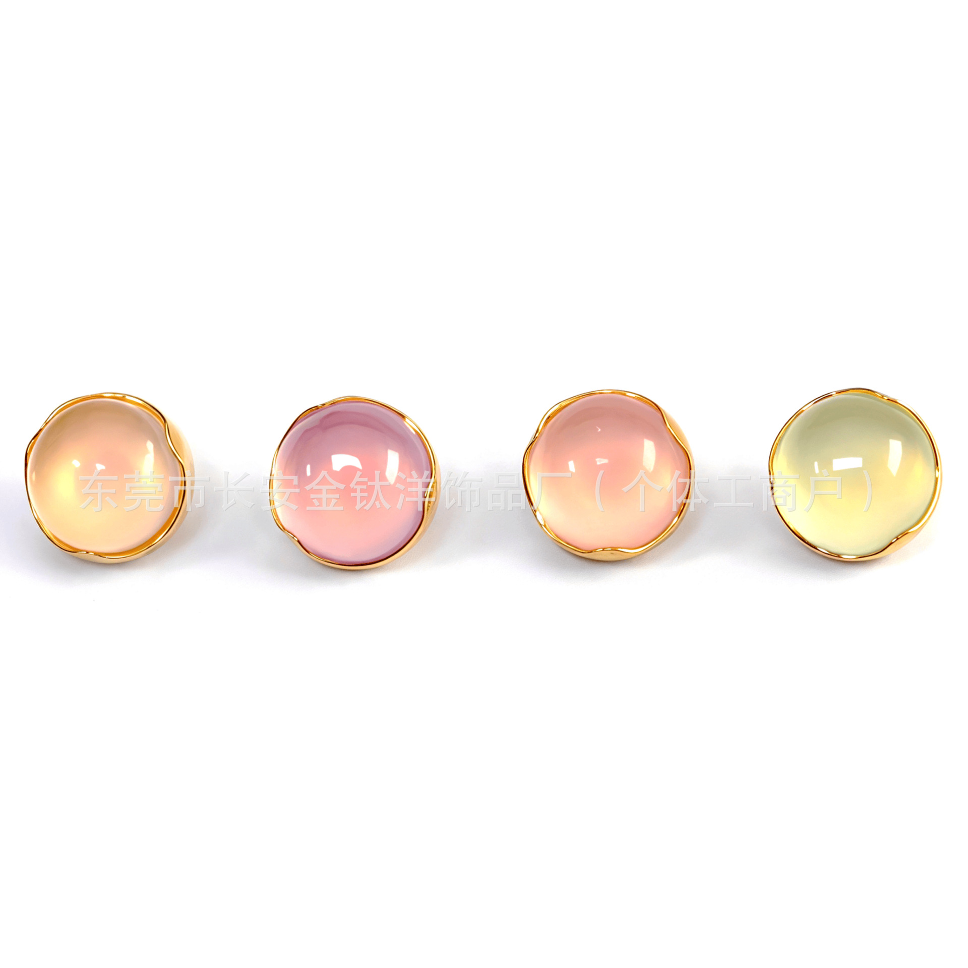 ASTM F136 Titanium 18K Gold Plated Wavy Edge Cat's Eye Stone Earring Labret Stud Lip Nose Nail Piercing Jewelry - Image 3