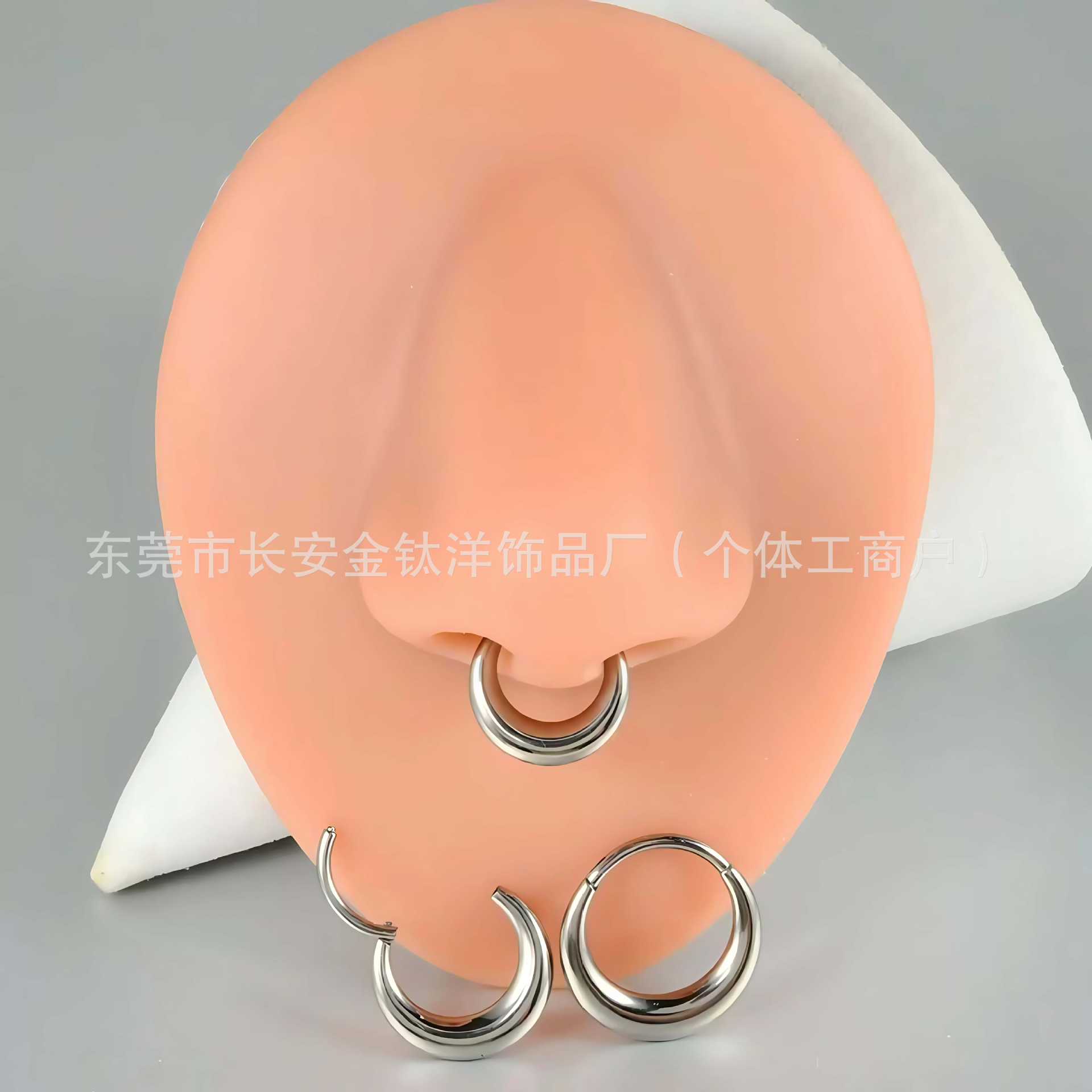 F136 Titanium Smooth Ear Buckle Closed Ring Nose Ring Earrings Universal Ring Body Piercing Jewelry - Image 3