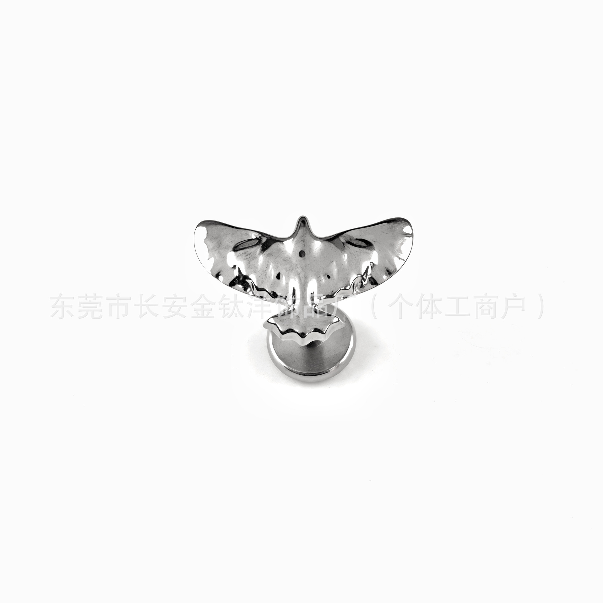 F136 Titanium Polished Eagle Stud Earrings - Nose, Cartilage, Lip & Helix Body Piercing Jewelry - Image 3