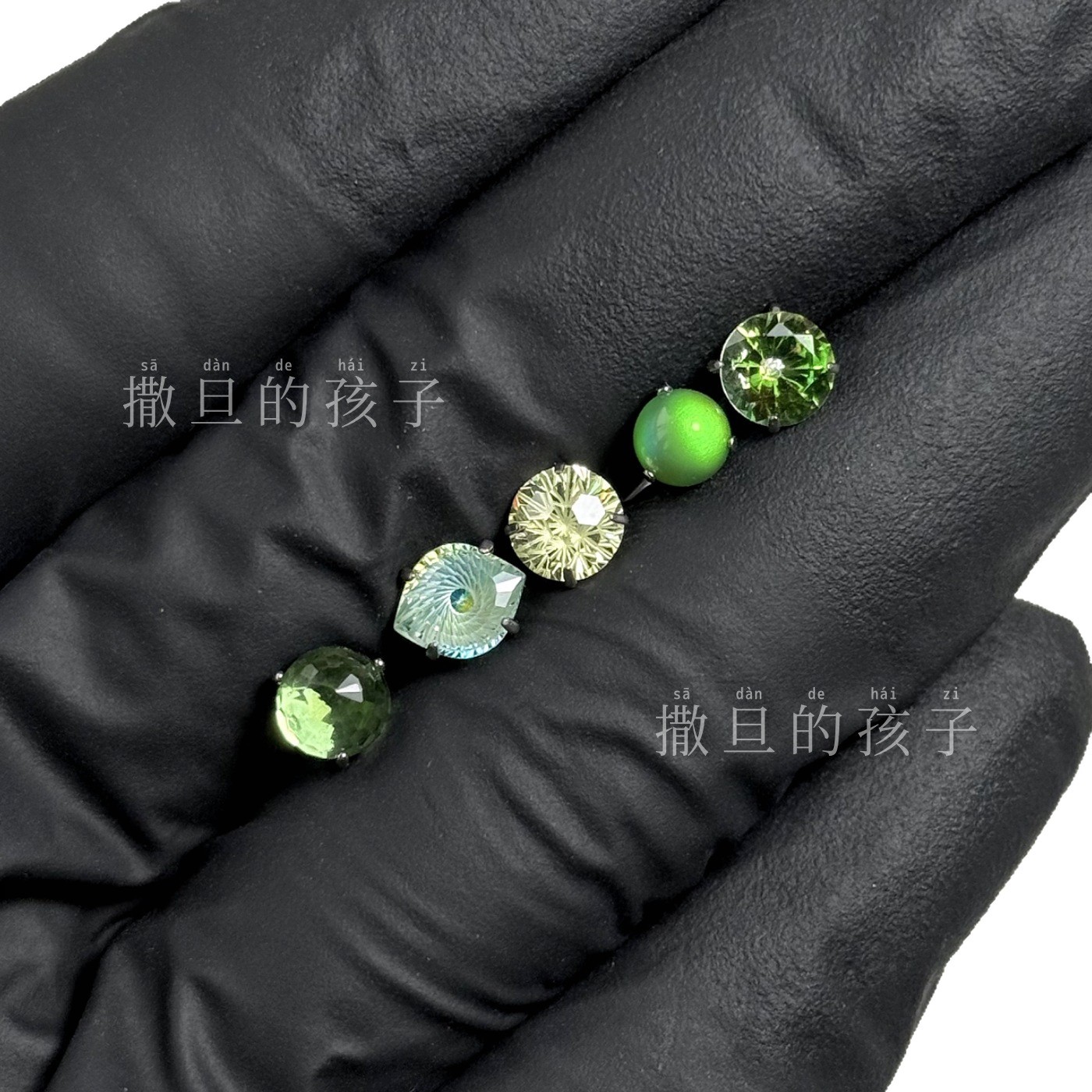 F136 Titanium Alloy Tongue Piercing - Son of the Forest Green Oasis Gradient Internal Thread Tongue Jewelry - Image 5