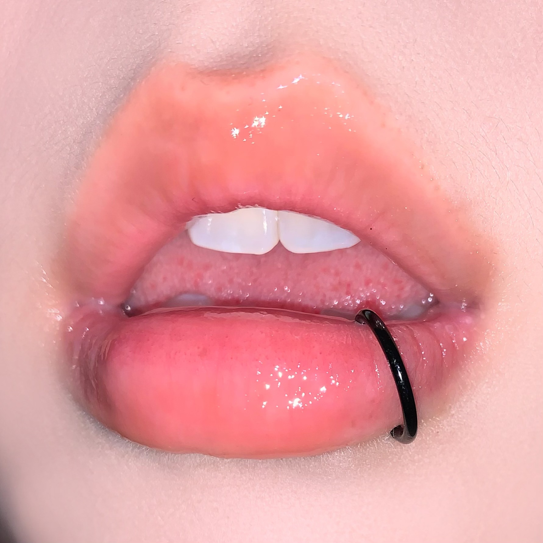 D-Ring Lip Ring Stainless Steel Titanium Snap-In Seamless Ring Lip Nail Ear Bone Nail Hot Girl Piercing Jewelry Wholesale - Image 2