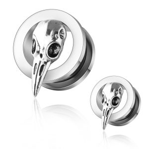 3D Bird Head Ear Plug Tunnels 6mm-16mm Stainless Steel Ear Gauges Piercing Jewelry