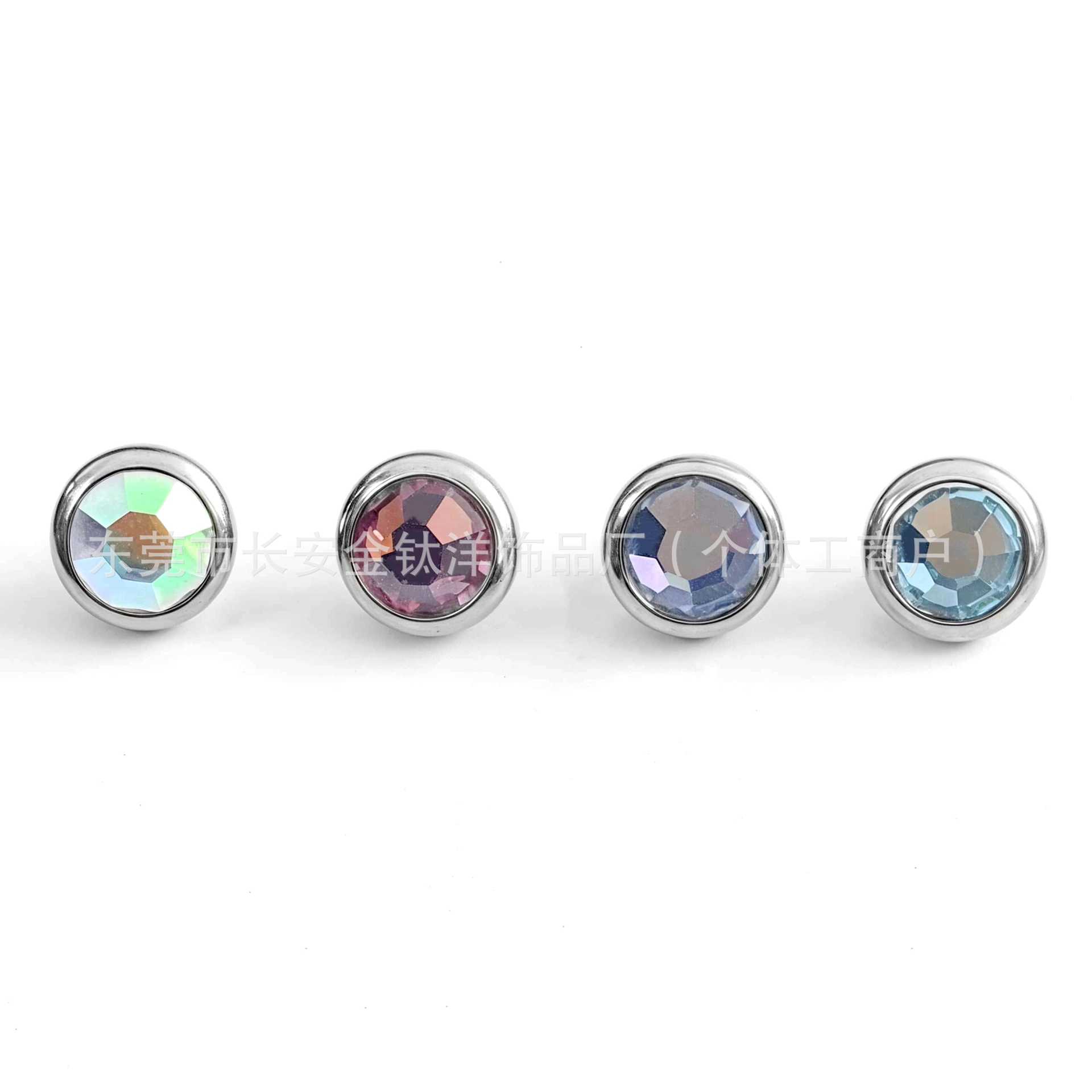 F136 Titanium Edged Czech Diamond Bone Nail Lip Tongue Nose Ear Piercing Jewelry - 5mm M1.2 - Image 4