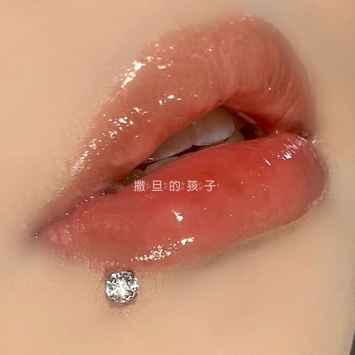 Purple Sparkle 5A CZ Lip Ring Labret Stud 316L Surgical Steel Piercing Jewelry 12mm - Image 2
