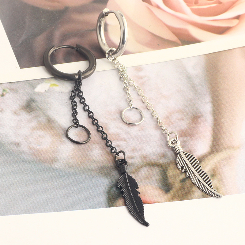 Black Series Punk Titanium Steel Ear Clip Ear Studs Fashion Korean Style Alien Earrings for Men Women - Image 5