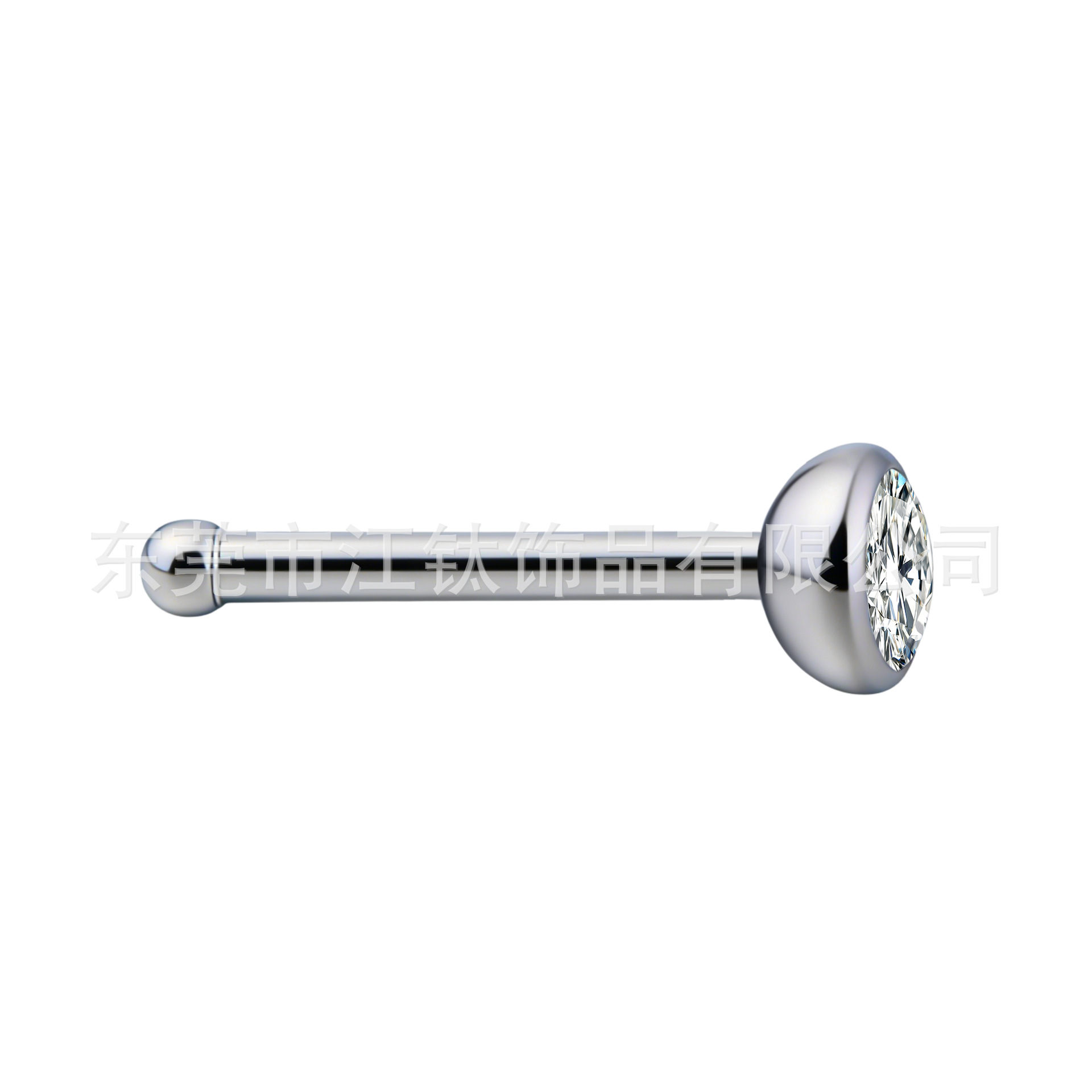 G23 Titanium Nose Ring S Rod L Rod Bowl Cup Nose Stud Body Piercing Jewelry - Image 2
