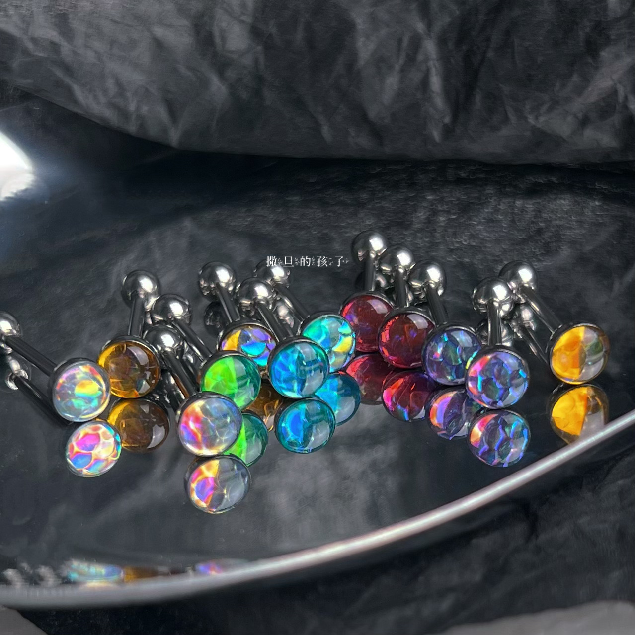 Mermaid Tongue Ring 14G 12mm Tongue Barbell Hot Girl Flash Tongue Nail Steel Piercing Jewelry - Image 3