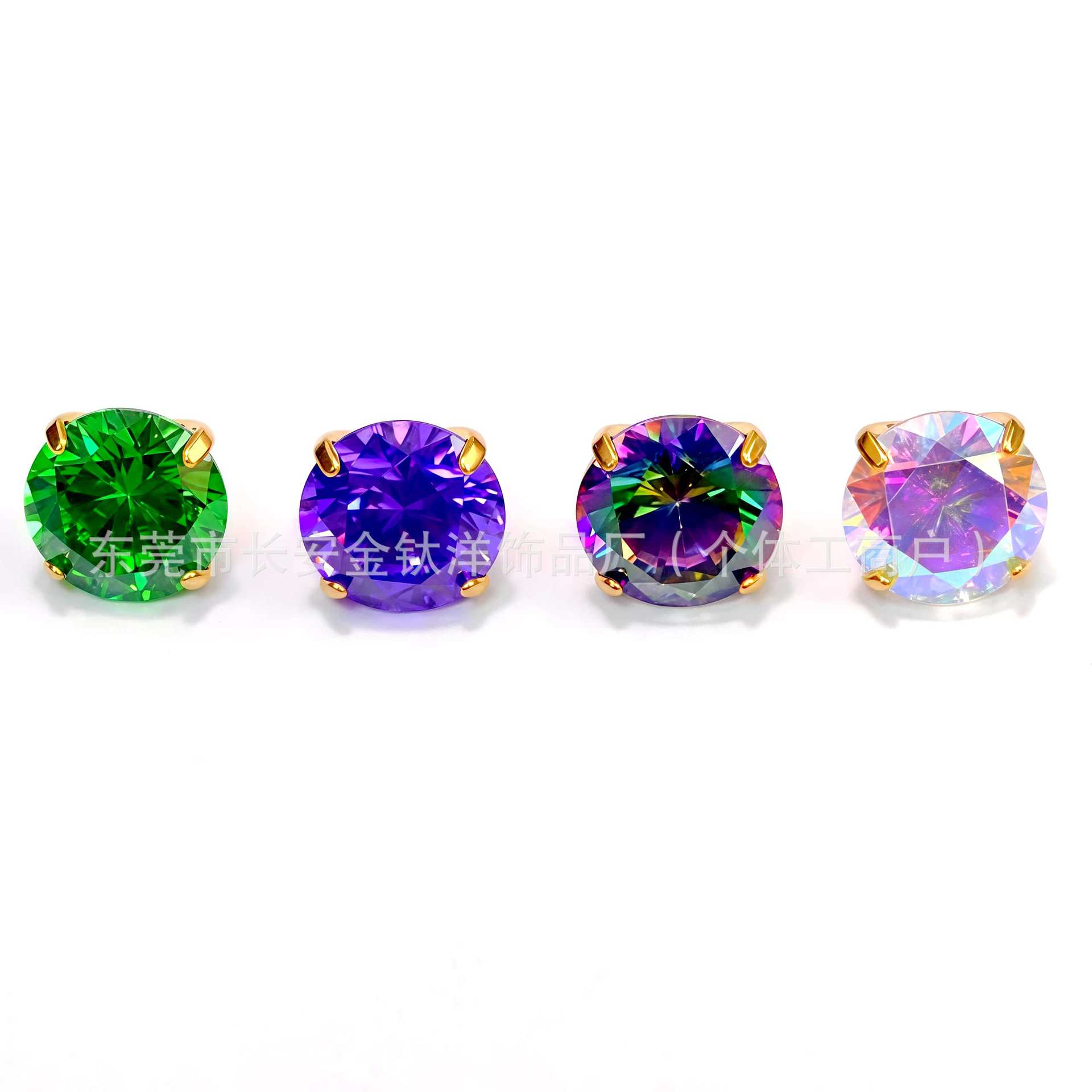 F136 Titanium 18K Gold-Plated Round Bottom Claw 5A Zircon Lip Stud Lip Piercing Jewelry - Image 3