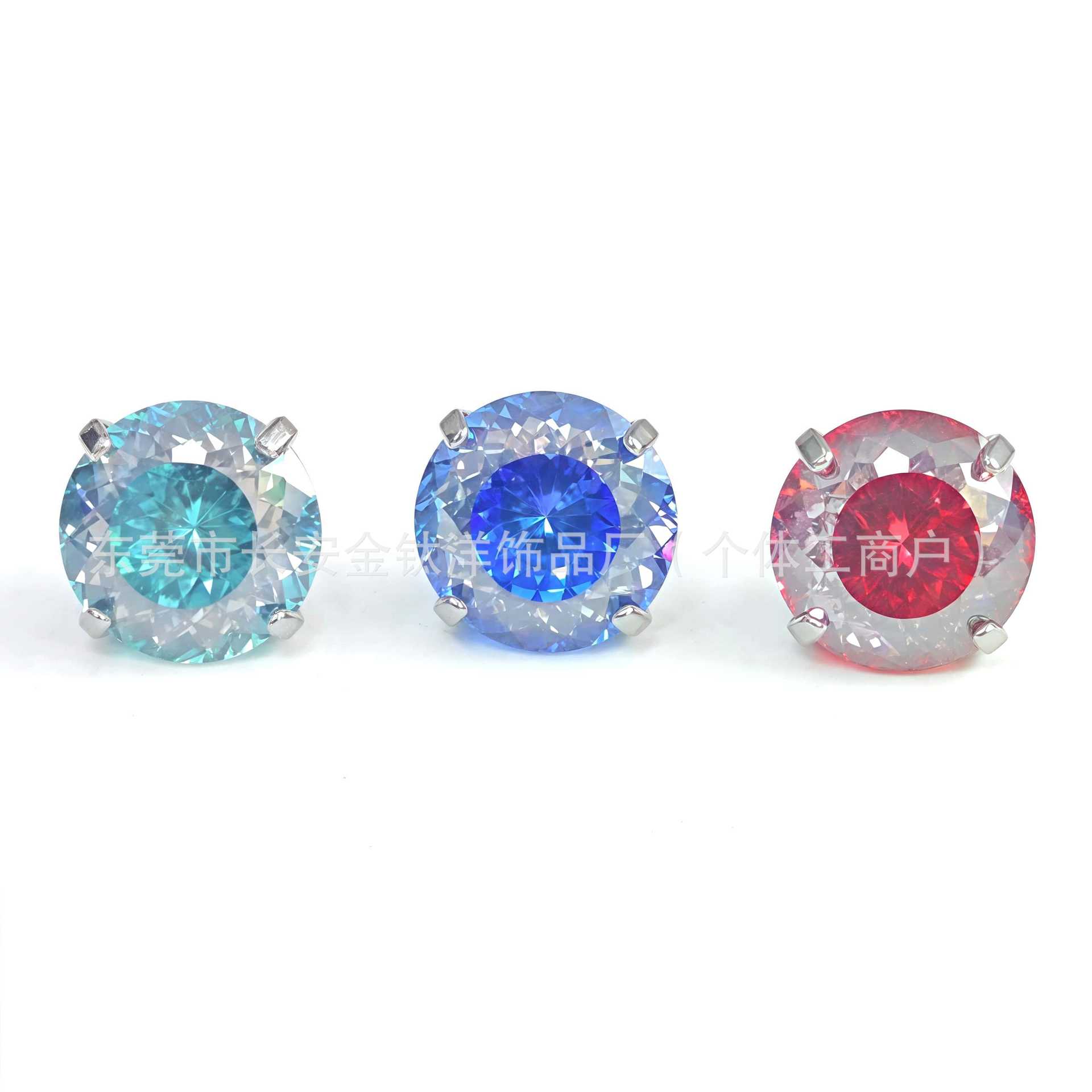 F136 Titanium Round Base Inlaid with Sugar Heart Rose Lip Stud Nose Stud Ear Stud G23 Titanium Alloy Piercing Jewelry Ear Bone Stud - Image 5