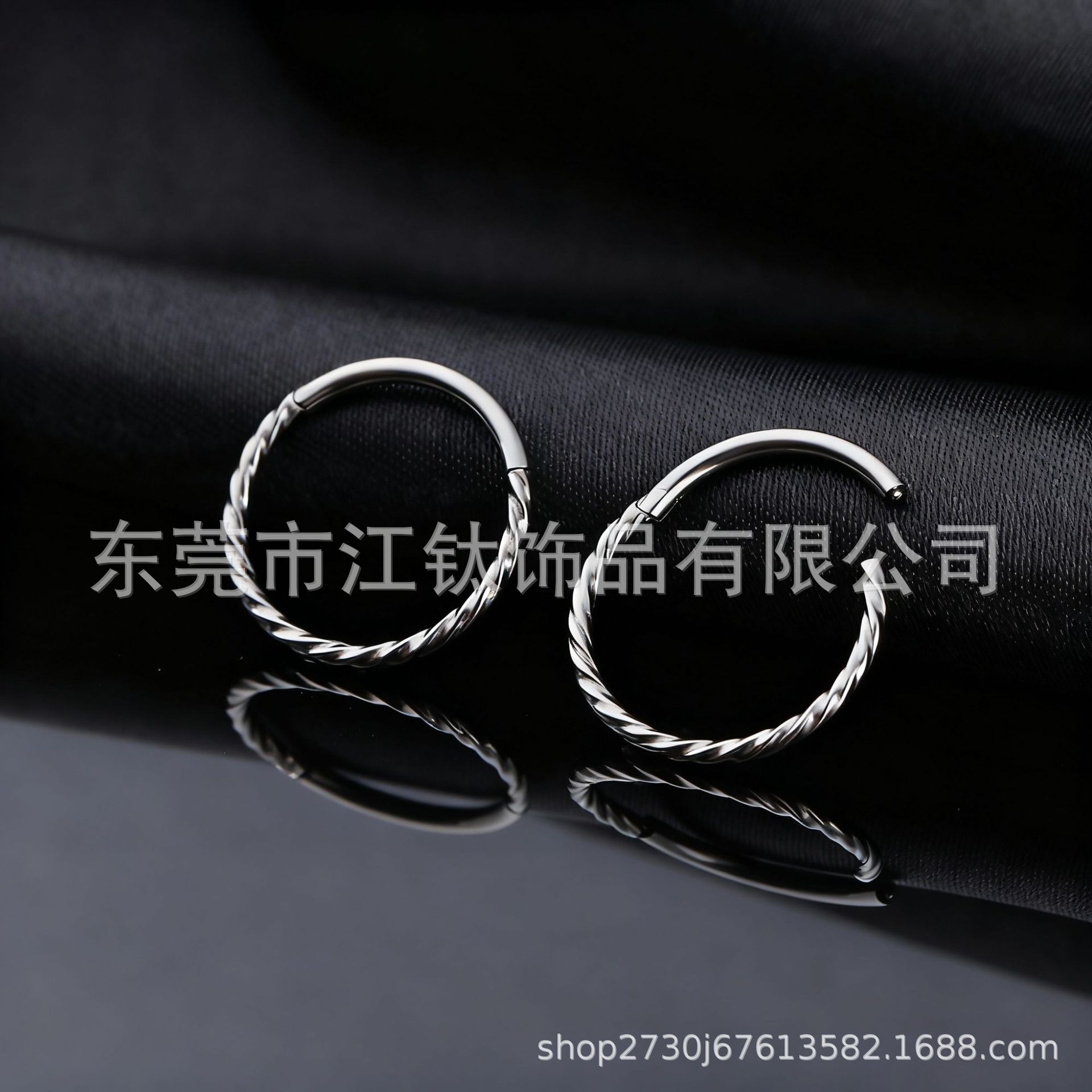 Titanium Earring Hoops 16G Gold Plated CZ Twisted Cartilage Helix Ear Piercing Jewelry - Image 3