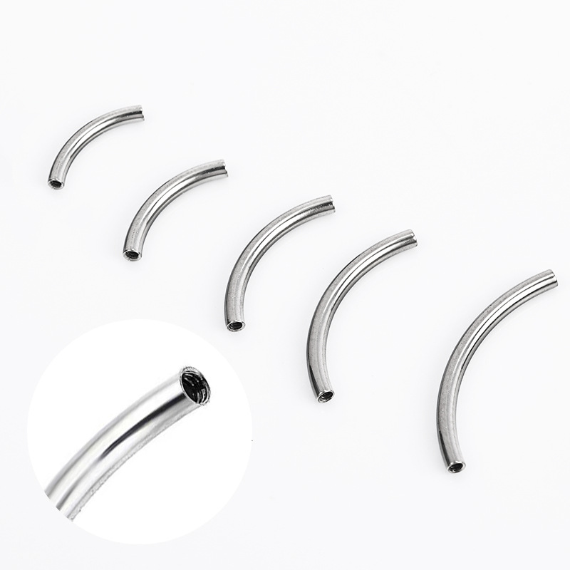 Zesen F136 Titanium Alloy Eyebrow Stud Internally Threaded Curved Bar G23 Banana Bar 14G 16G Body Jewelry - Image 2