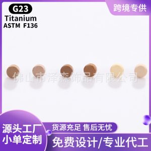 F136 Titanium Alloy Flat Bottom Ear Bone Nail Invisible Flesh Color Stud - G23 Titanium Body Piercing Skin Nail