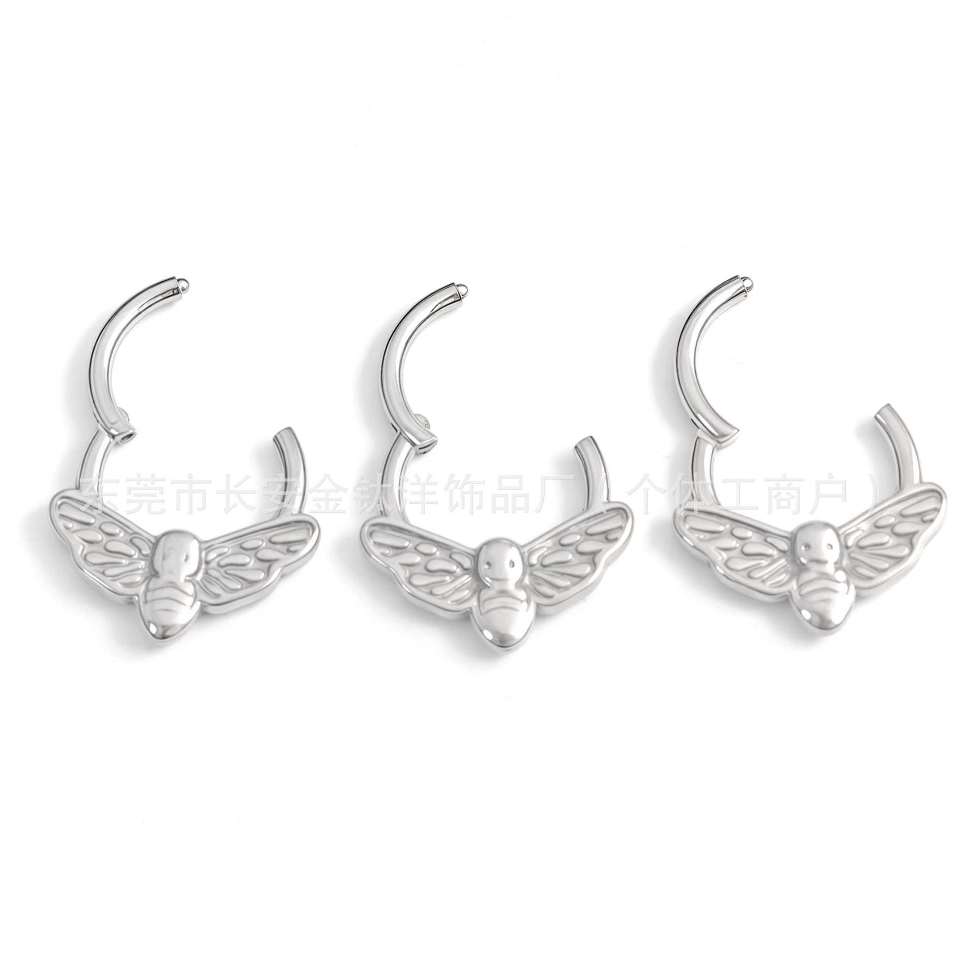 F136 Titanium Butterfly Closed Ring Pinless Hoop Earrings Lip Ring Nose Ring Seamless Ring G23 Titanium Alloy Piercing Jewelry - Image 3