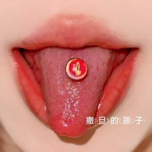 Firefox Tongue Barbell 316L Surgical Steel Tongue Ring Piercing Jewelry 20mm Bar Length 1.6mm Thickness