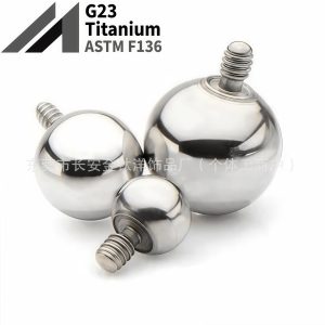 F136 Titanium Replacement Ball for Outer Teeth Tongue Barbell - 5mm 1.2 Thread