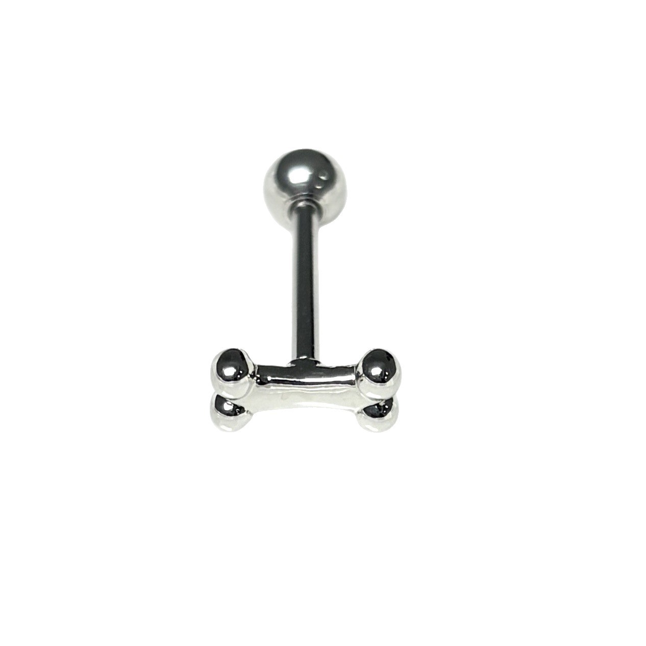 3D Puppy Bone Tongue Barbell 316L Surgical Steel External Thread Tongue Piercing Jewelry Punk Sexy - Image 4