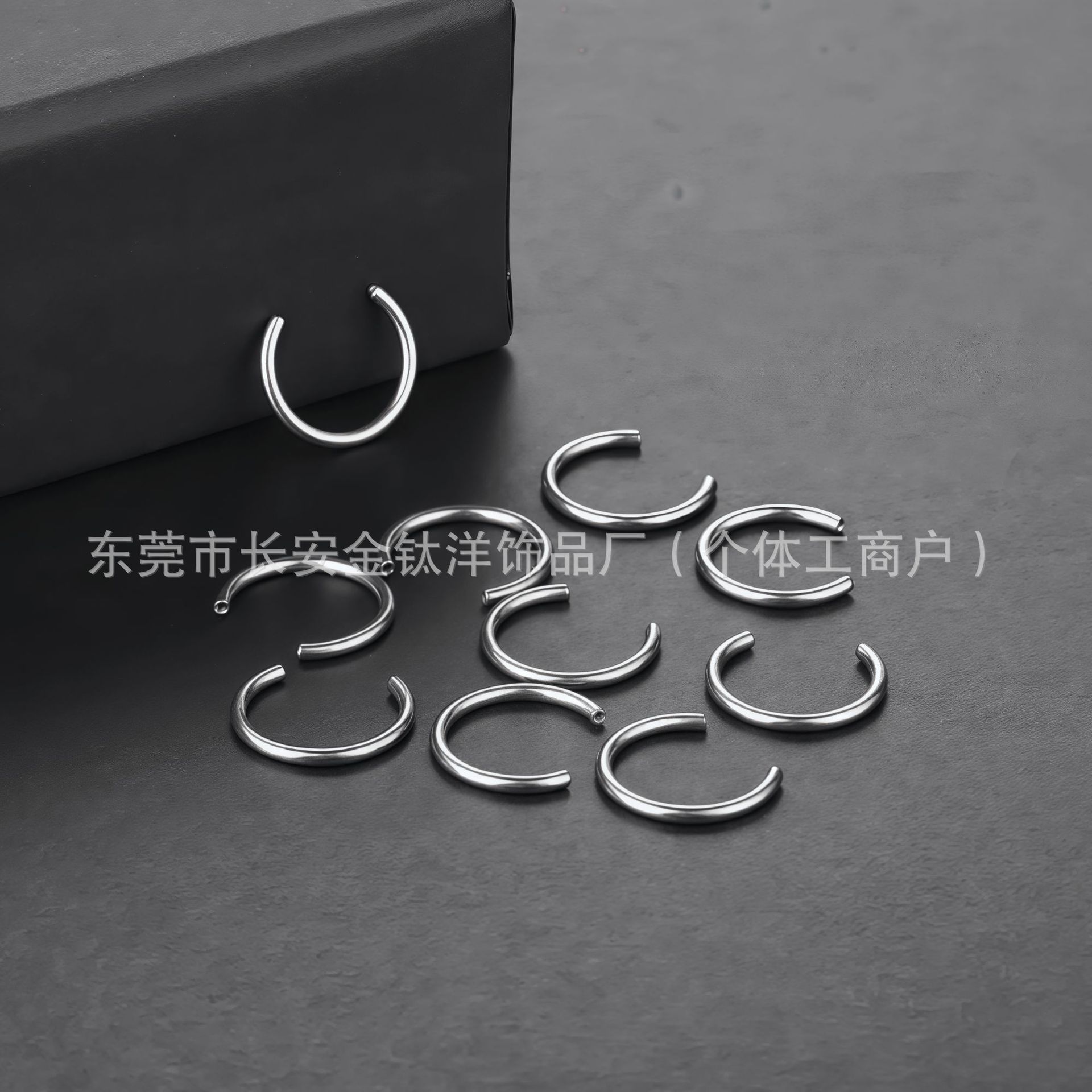 F136 Titanium D-Shaped Nose Ring C-Bar Horseshoe Ring Ear Bone Ring Lip Ring G23 Titanium Alloy Body Piercing Jewelry - Image 4