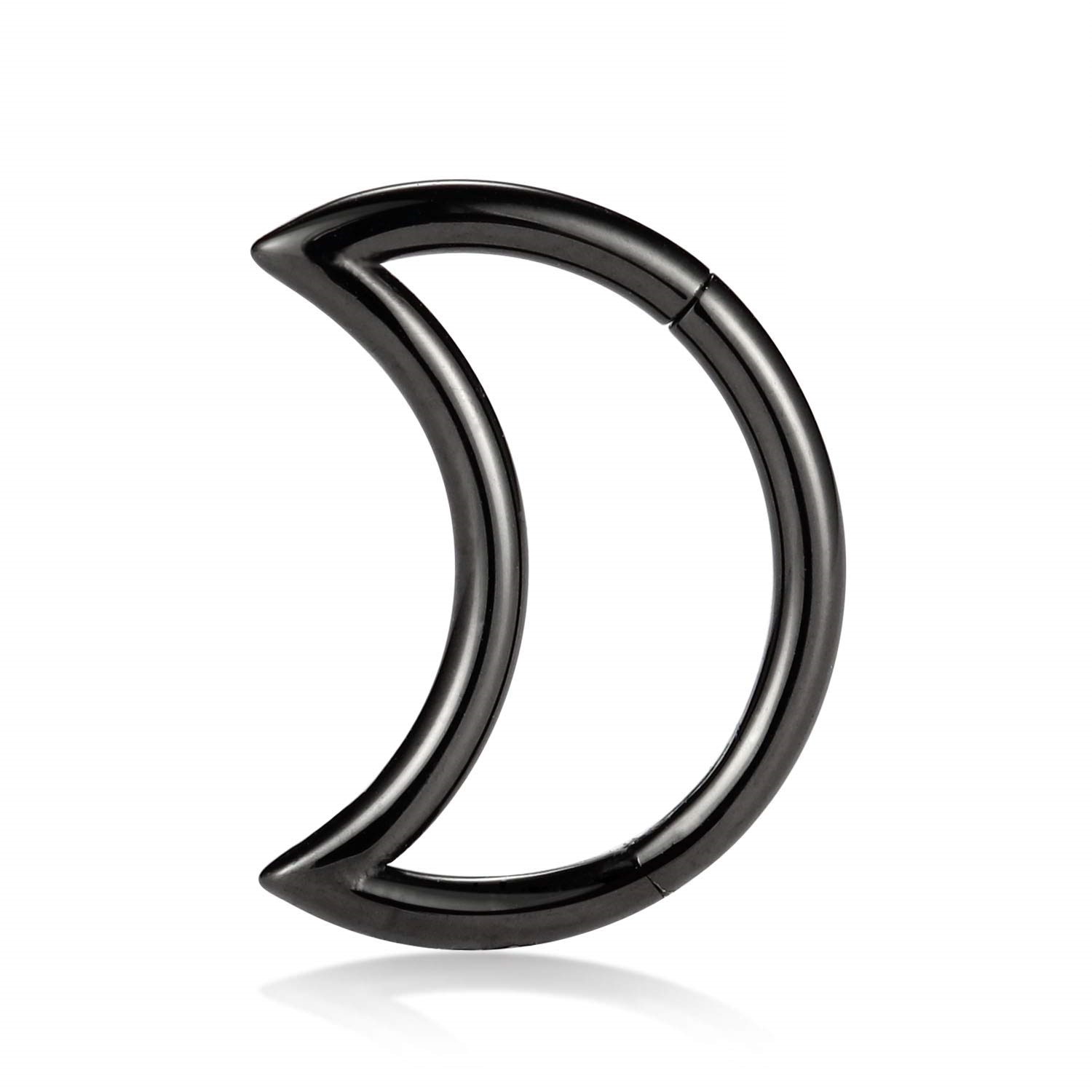 G23 Titanium Moon Nose Ring Closed Ring Septum Earring for Nasal Septum Piercing Hoop Jewelry - Image 5