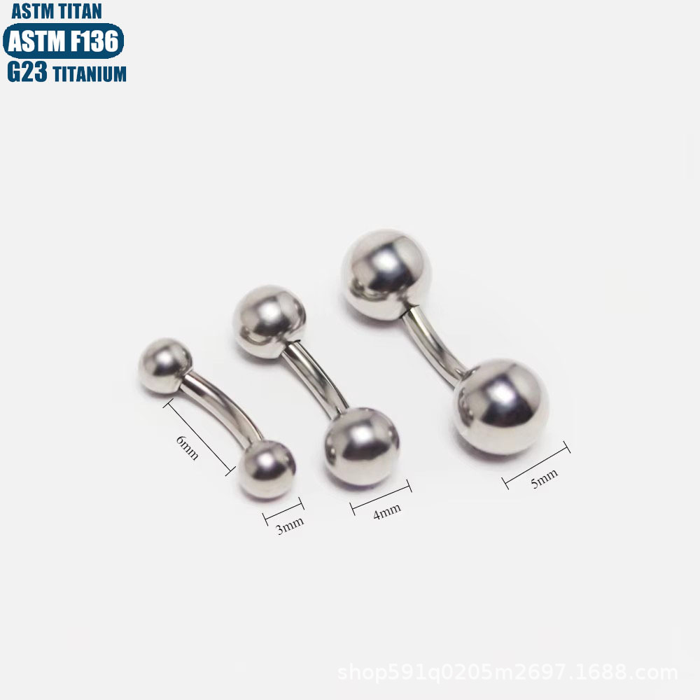 F136 Titanium Alloy 14G Internally Threaded Curved Barbell Eyebrow Ring Rose Gold 5mm Ball Ends Body Piercing Jewelry - Image 4