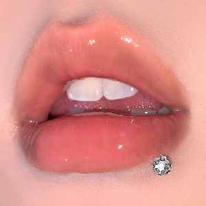 6-Color Shambhala Mud Ball Lip Labret Stud, Titanium Steel Straight Barbell, Ear Cartilage Stud, European American Style Piercing Jewelry Wholesale