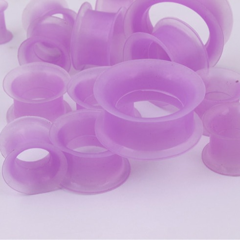 Silicone Ear Expander 4~25mm Purple Ear Stretching Plug Jewelry - Image 3