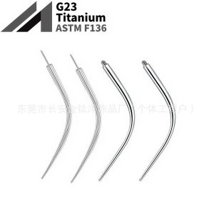 Stainless Steel Curved Piercing Guide Pin Needle for Nose Ear Cartilage Body Piercing Tool