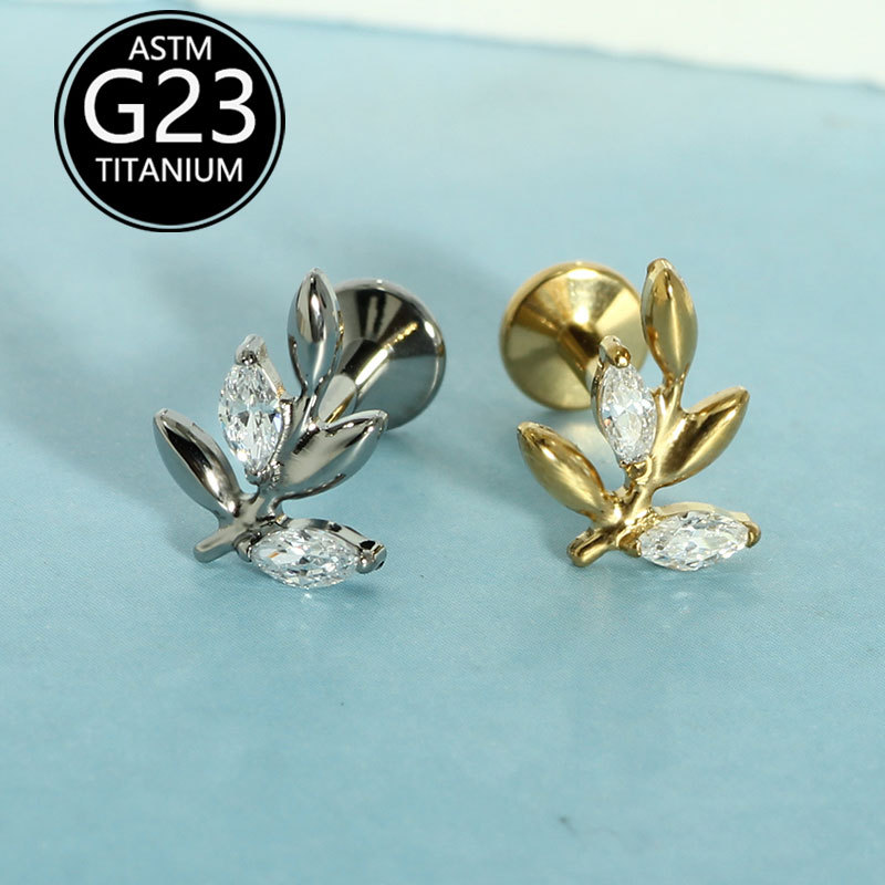 G23 Titanium Alloy Lip Piercing Jewelry Luxury High-End Internally Threaded Screw Rod Labret Stud Cochlear Ear Bone Nail - Image 2