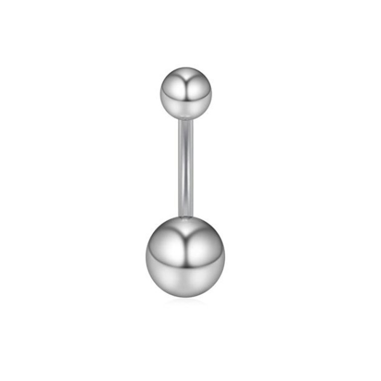 AliExpress 4 Piece Stainless Steel Navel Ring Set with Zircon Diamond Embossed Belly Button Jewelry In Stock Silver - Image 3