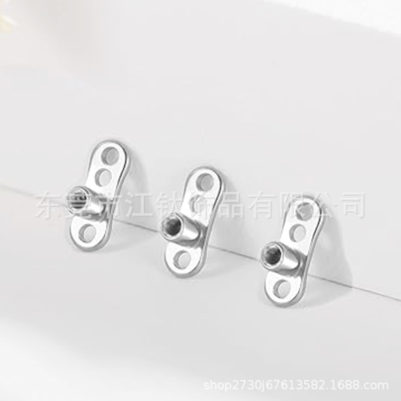 F136 Titanium Buried Bone Nail Subcutaneous Implant Clover Nail G23 Titanium Alloy Ear Cartilage Stud - Image 2