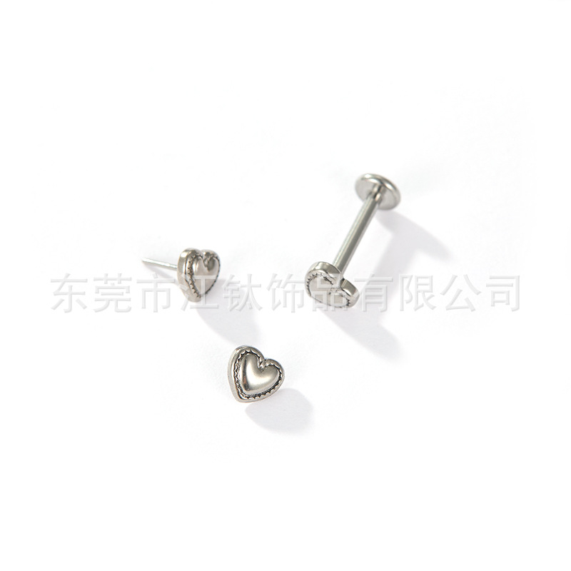 G23 Titanium Ear Bone Nail Love Gesture Star Cartilage Piercing Jewelry - Image 4
