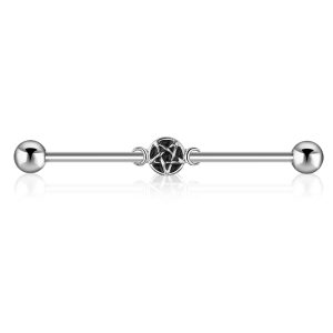 Stainless Steel Industrial Barbell Piercing Ear Stud - Cartilage Helix Tragus Body Jewelry