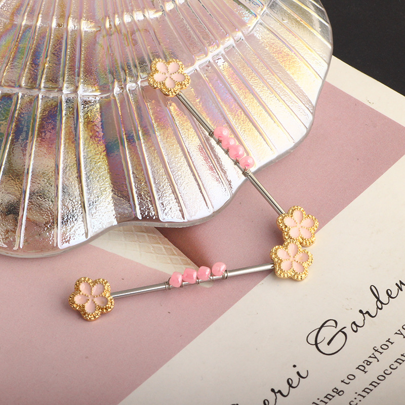 316L Titanium Steel Exaggerated Lady Ear Bone Nail Punk Wind Retro Long Earring - Image 2