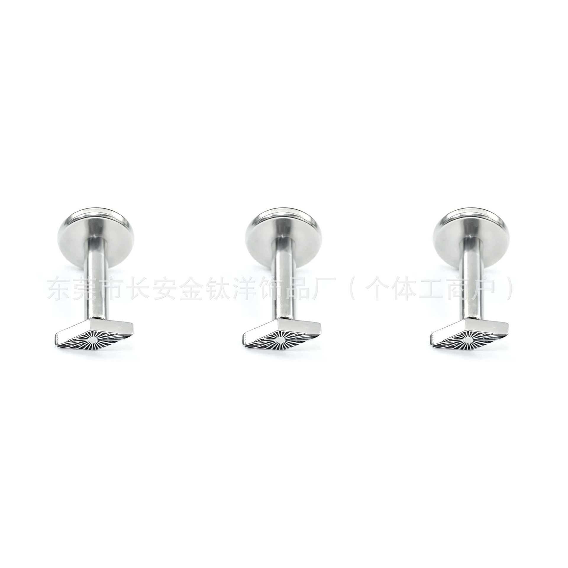 F136 Titanium Radiating Rhombus Mini Earrings Lip Nails Nose Nails Cochlear Nails Ear Bone Nails G23 Titanium Alloy Piercing Jewelry - Image 3