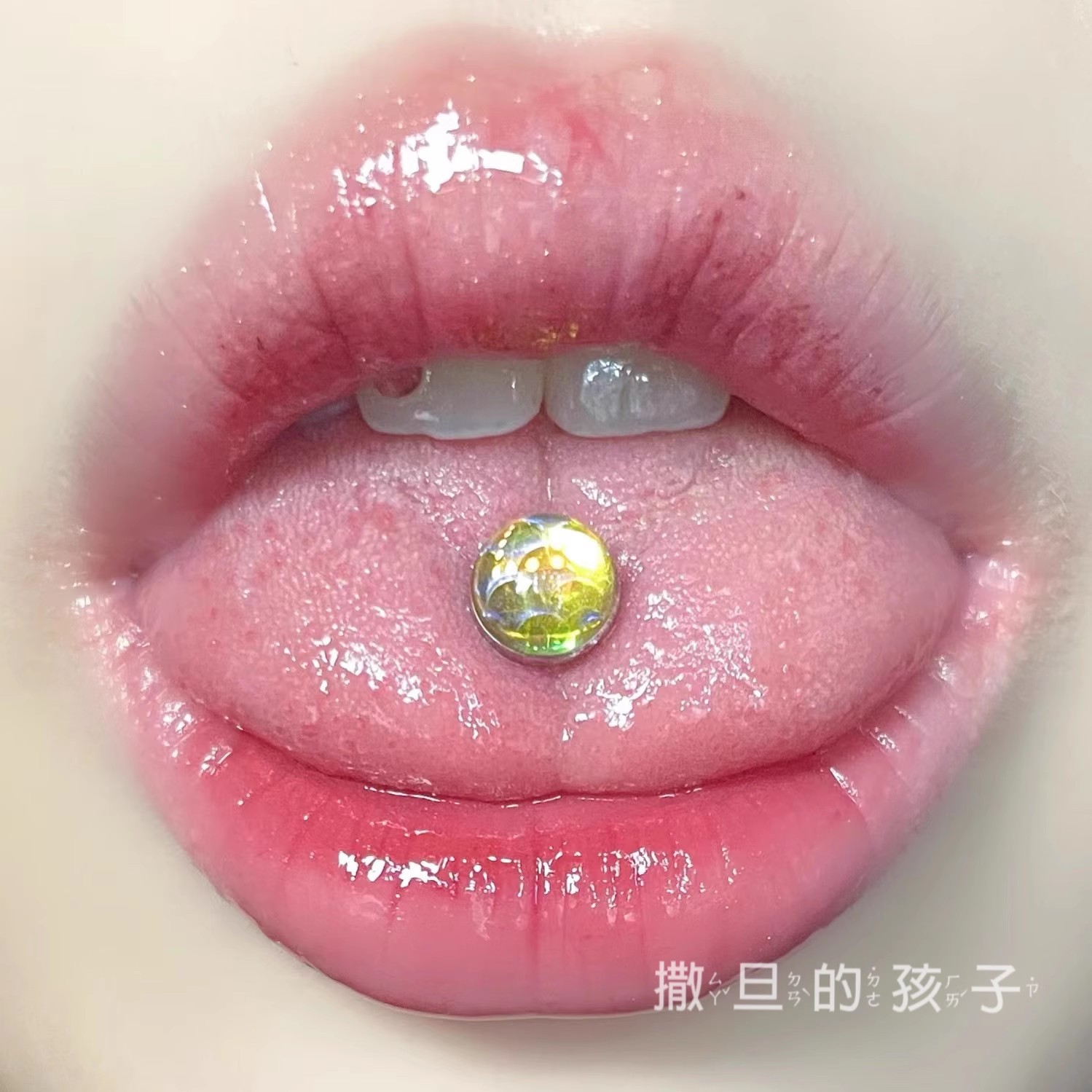 Wave Light Glow Mermaid Tongue Ring External Thread Titanium Steel Tongue Barbell Piercing Jewelry Sweet Cool Wholesale New - Image 5