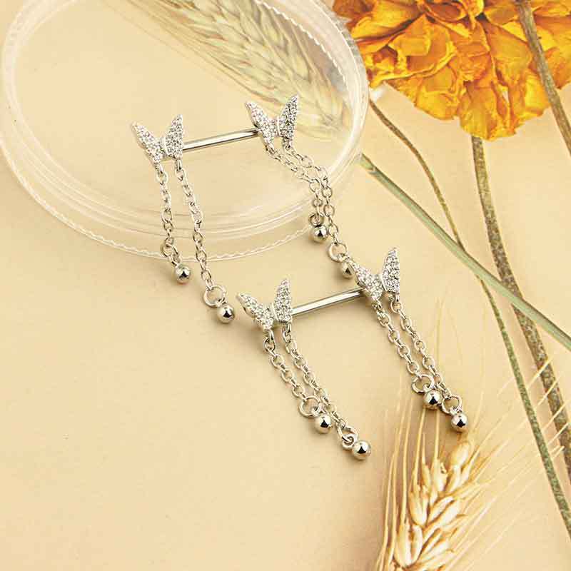 Stainless Steel Navel Ring Industrial Earrings Breast Ring Body Piercing Jewelry Ear Studs - Image 2