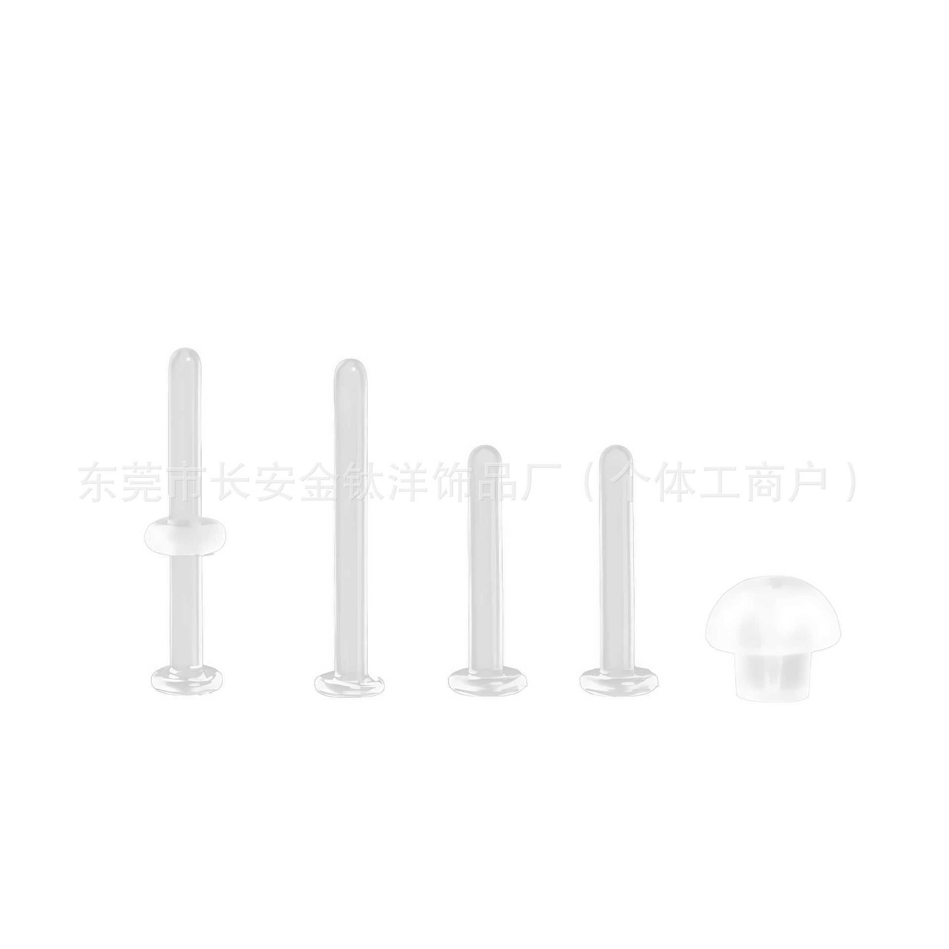 Lead-Free Glass Earrings for Ear Piercing, Invisible Ear Rods, Transparent Ear Caps, Nose Studs, Lip Studs, Ear Bone Studs, Body Piercing Jewelry - Image 5